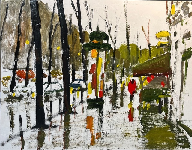 中西繁　豊洲・石川島播磨重工の風景画 中西繁豊洲・石川島播磨重工の風景画